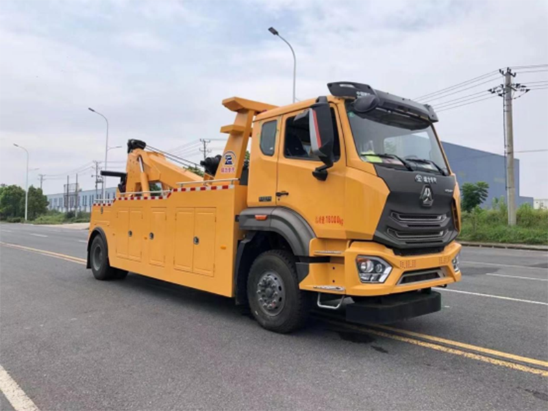 重汽豪瀚拖吊聯(lián)體黃牌清障車